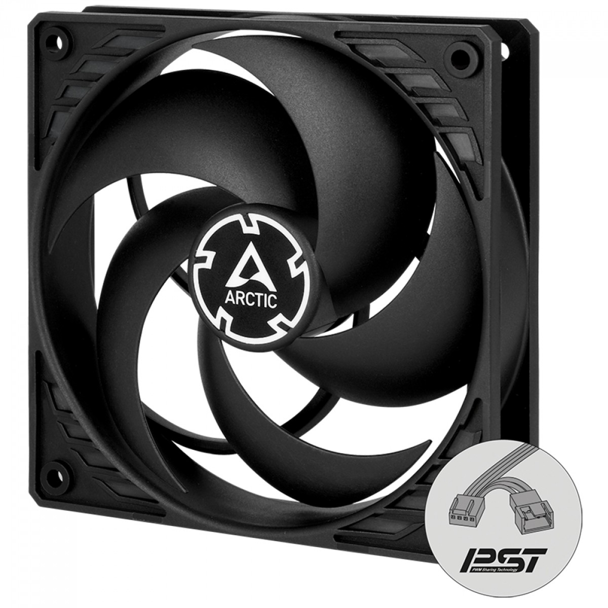 Cooler Para Gabinete Arctic Cooling P12 PWM PST CO, 120mm, Preto, ACFAN00121A