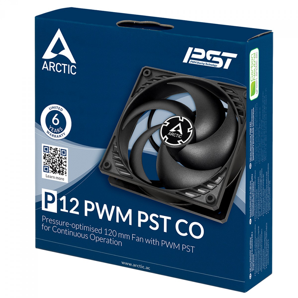 Cooler Para Gabinete Arctic Cooling P12 PWM PST CO, 120mm, Preto, ACFAN00121A