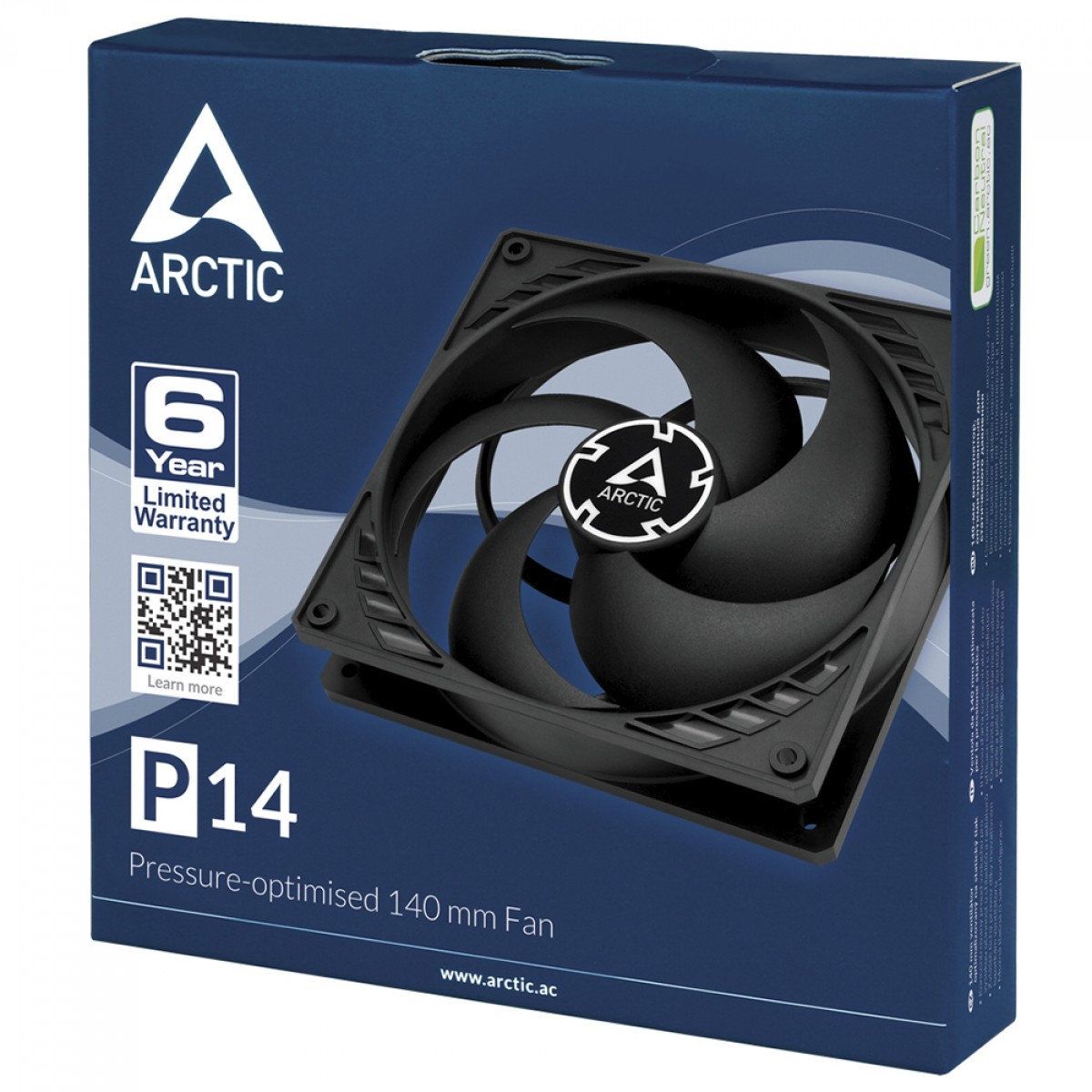 Cooler Para Gabinete Arctic Cooling P14, 140mm, Preto, ACFAN00123A - Open Box