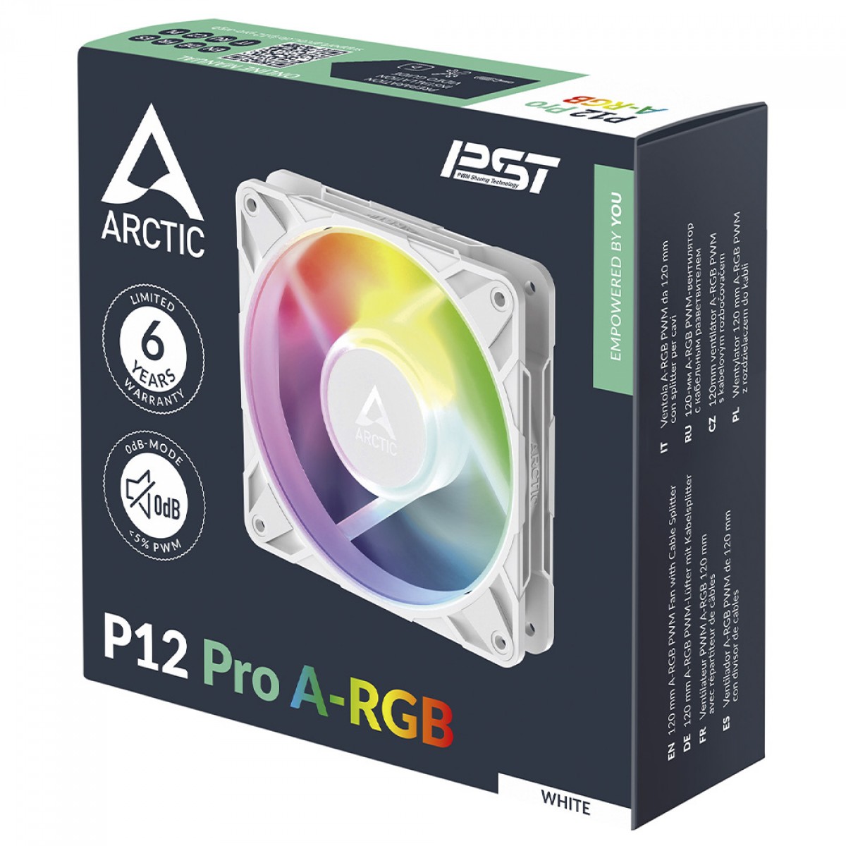 Cooler para Gabinete Arctic P12 Pro, ARGB, 120mm, PWM, Branco, ACFAN00311A - Open Box