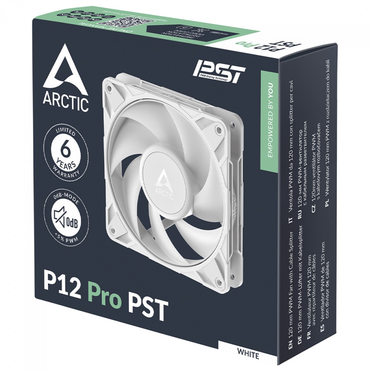 Cooler Para Gabinete Arctic P12 Pro PST, 120mm, PWM, Branco, ACFAN00308A