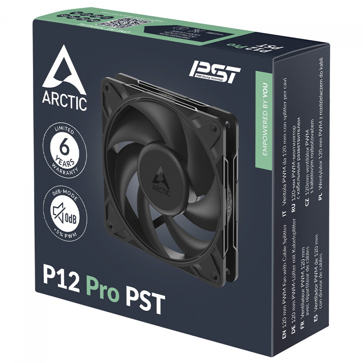Cooler Para Gabinete Arctic P12 Pro PST, 120mm, PWM, Preto, ACFAN00306A