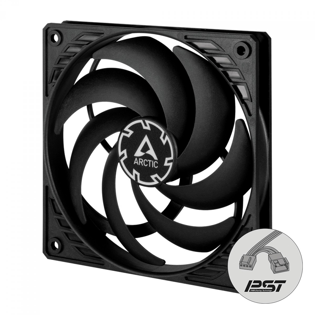 Cooler Para Gabinete Arctic P12 Slim PWM PST, 120mm, Preto, ACFAN00187A