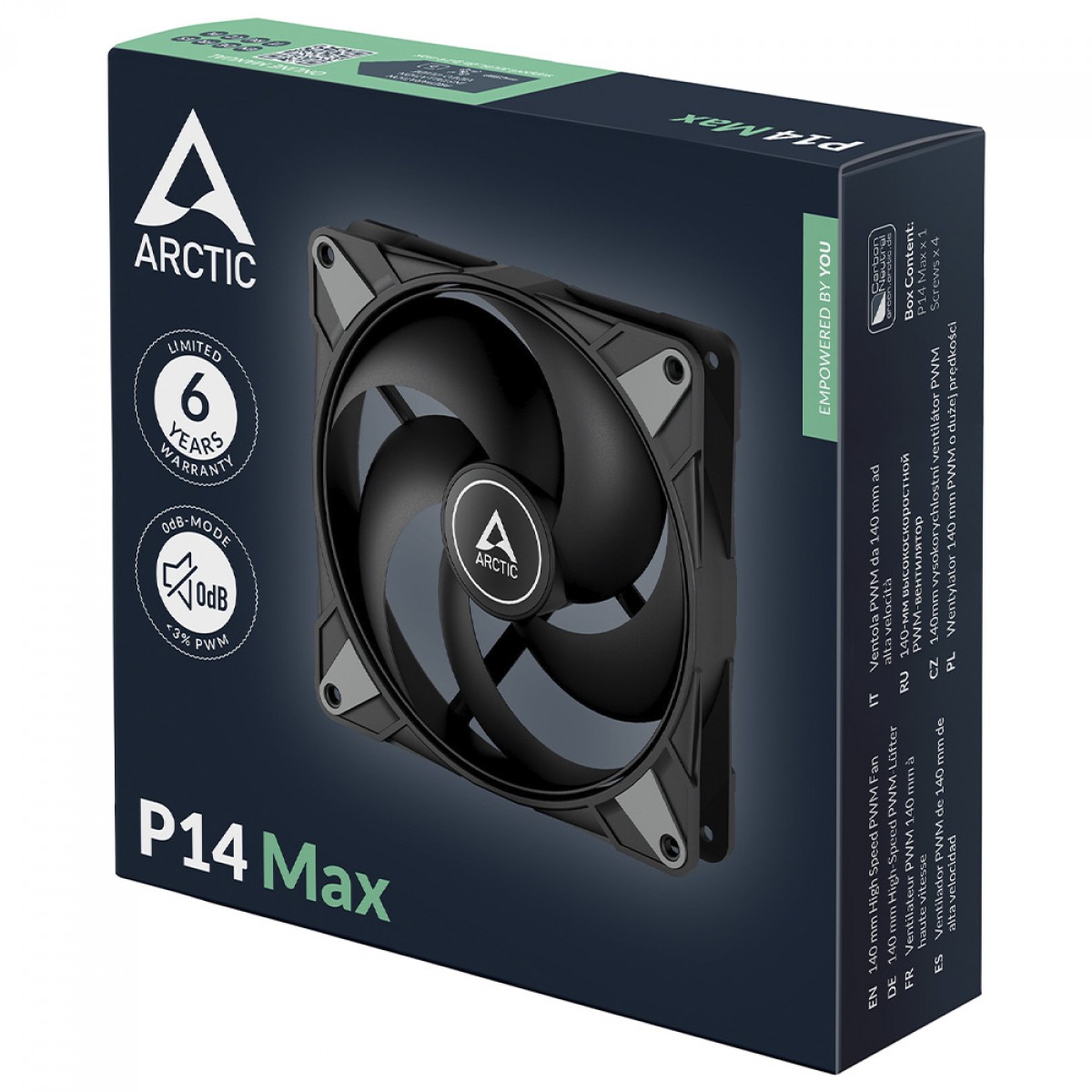Cooler Para Gabinete Arctic P14 Max, 140mm, PWM, Preto, ACFAN00287A - Open Box