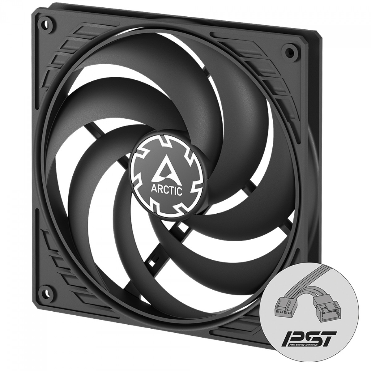 Cooler Para Gabinete Arctic P14 Slim PWM PST, 140mm, Preto, ACFAN00268A - Open Box