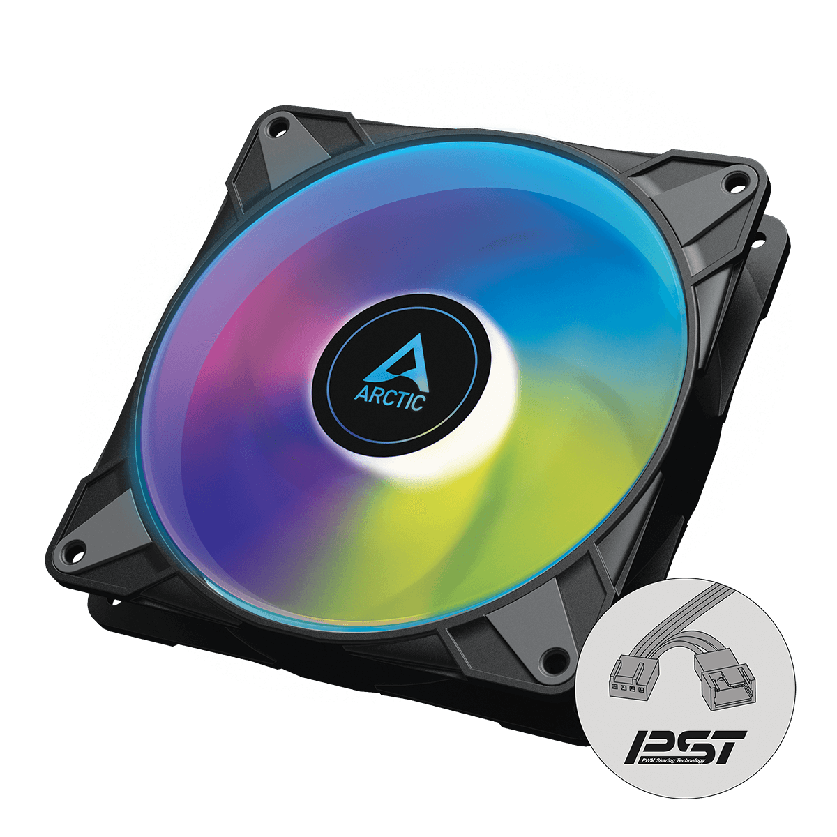 Cooler para Gabinete Arctic P12 PST, ARGB, 120mm, Black, ACFAN00231A