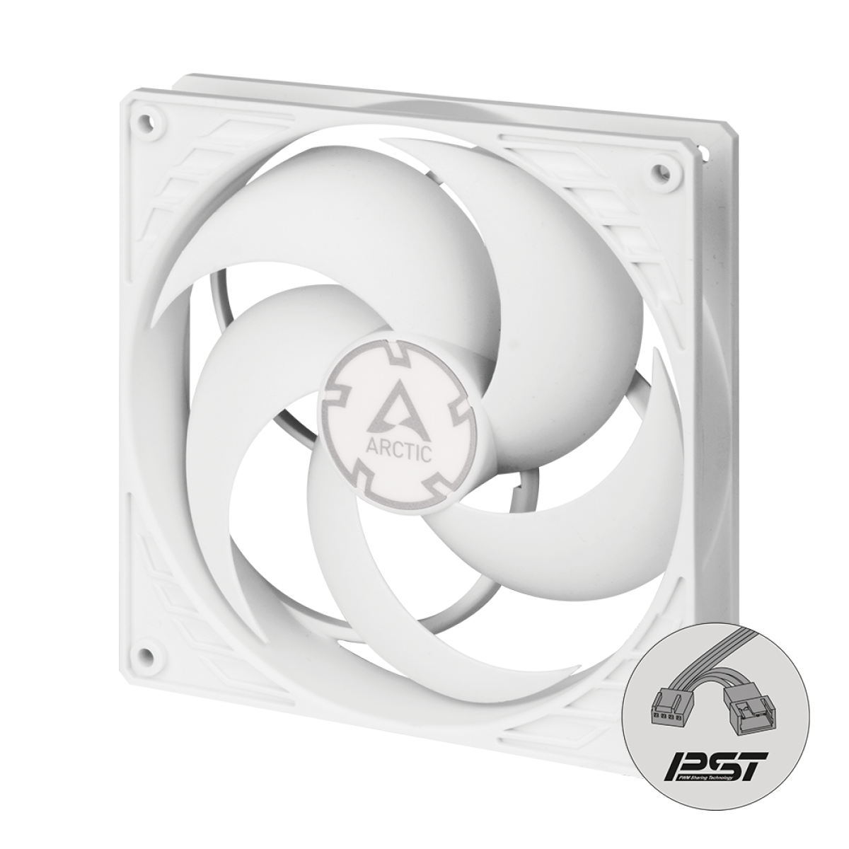 Cooler para Gabinete Arctic P12 PWM PST, 120mm, White, ACFAN00170A