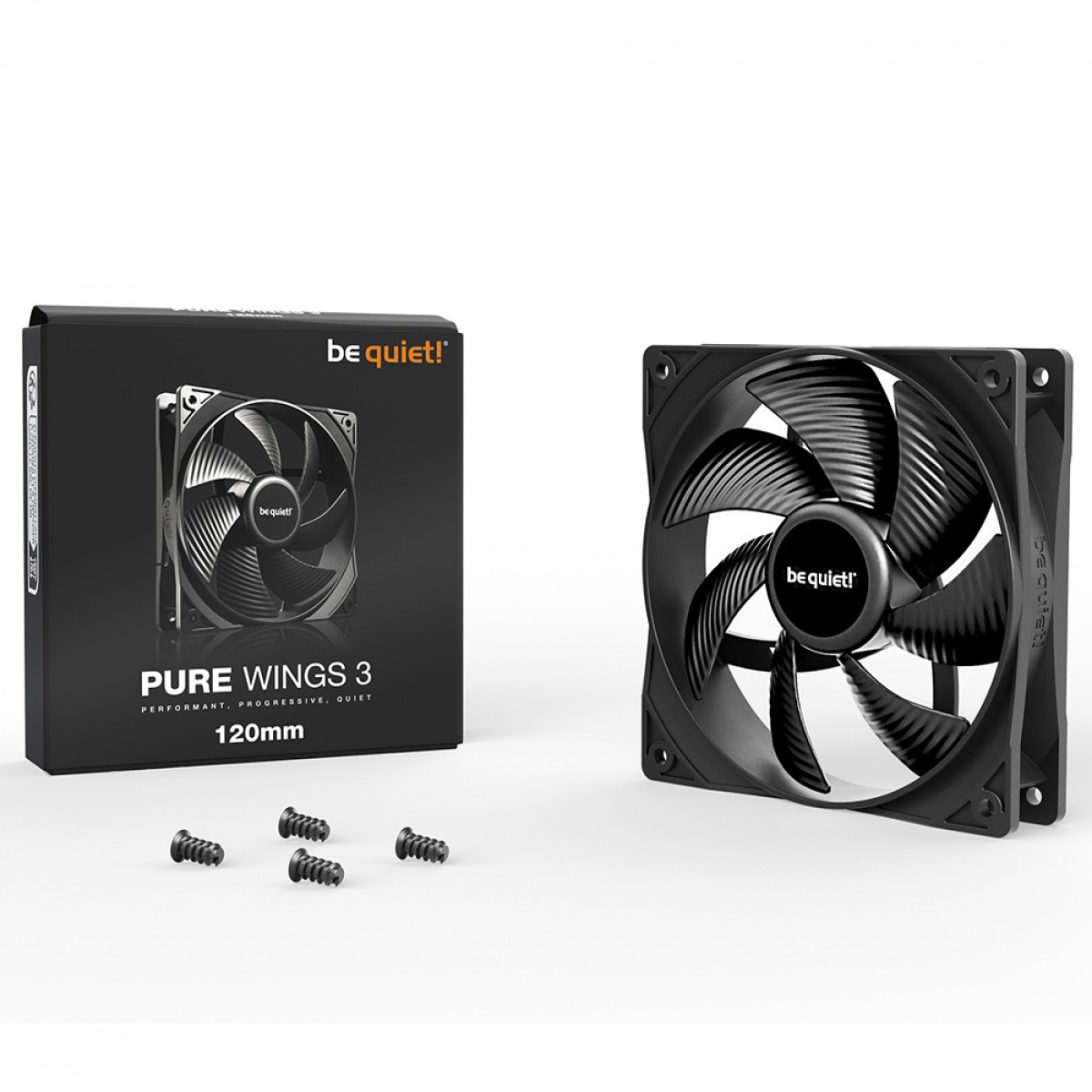 Cooler Para Gabinete Be Quiet Pure Wings 3, 120mm, Black, BL104