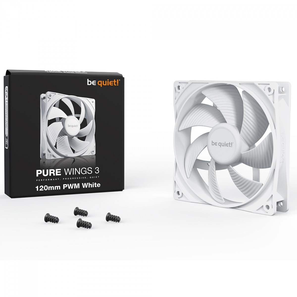 Cooler Para Gabinete Be Quiet Pure Wings 3, 120mm, PWM, White, BL110