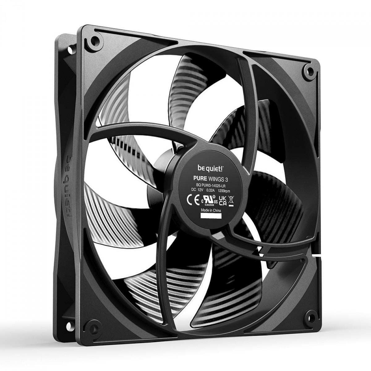 Cooler Para Gabinete Be Quiet Pure Wings 3, 140mm, Black, BL107