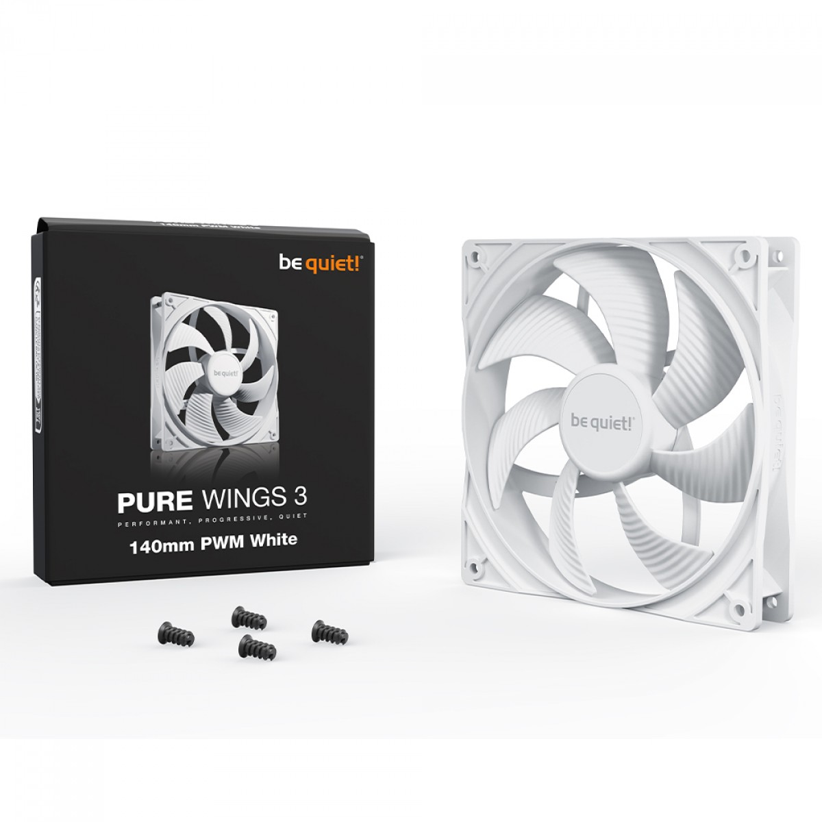 Cooler Para Gabinete Be Quiet Pure Wings 3, 140mm, PWM, White, BL112