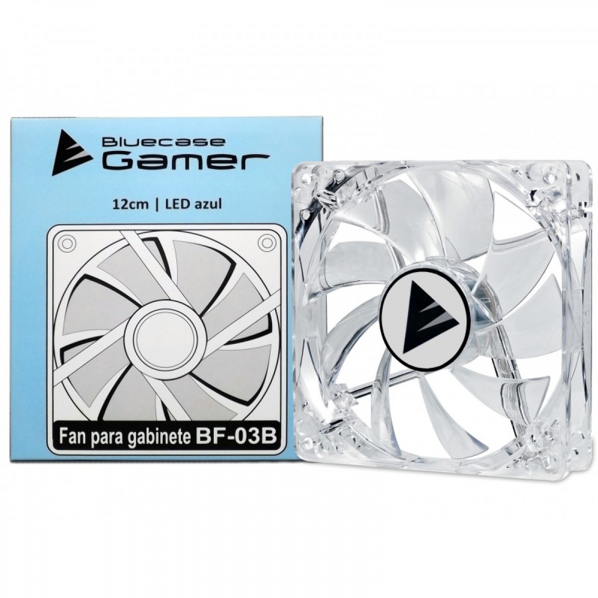 Cooler para Gabinete Bluecase Gamer BF-03, LED Blue 120mm