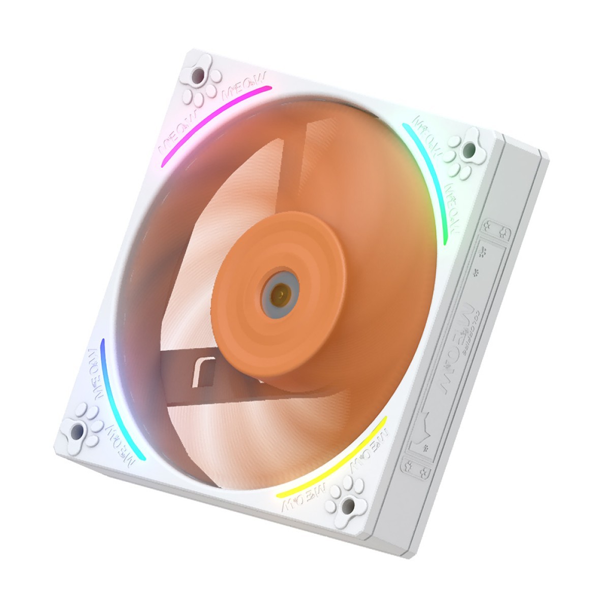 Cooler Para Gabinete Colorfire 12 Lite ARGB Reversed, 120mm, Branco/Laranja