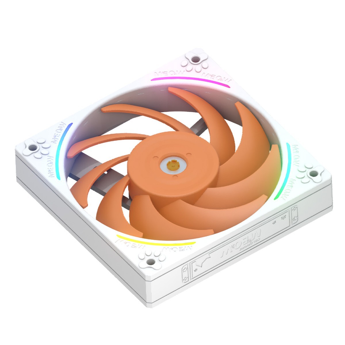 Cooler Para Gabinete Colorfire 12 Lite ARGB Reversed, 120mm, Branco/Laranja