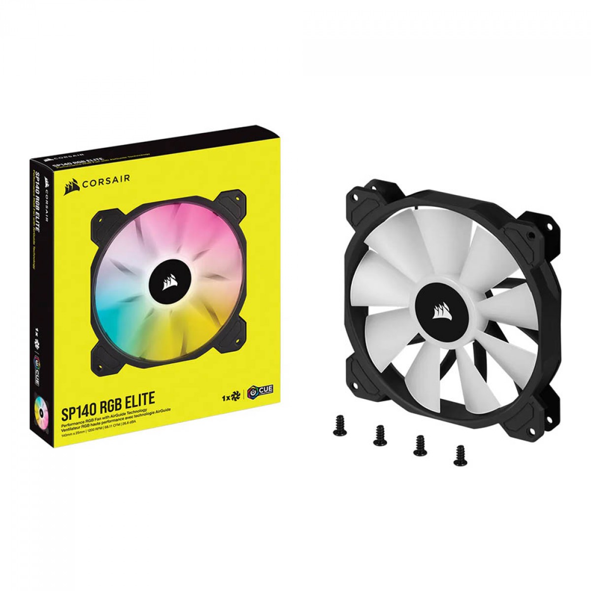 Cooler para Gabinete Corsair iCue SP140 RGB ELITE, 140mm, CO-9050110-WW