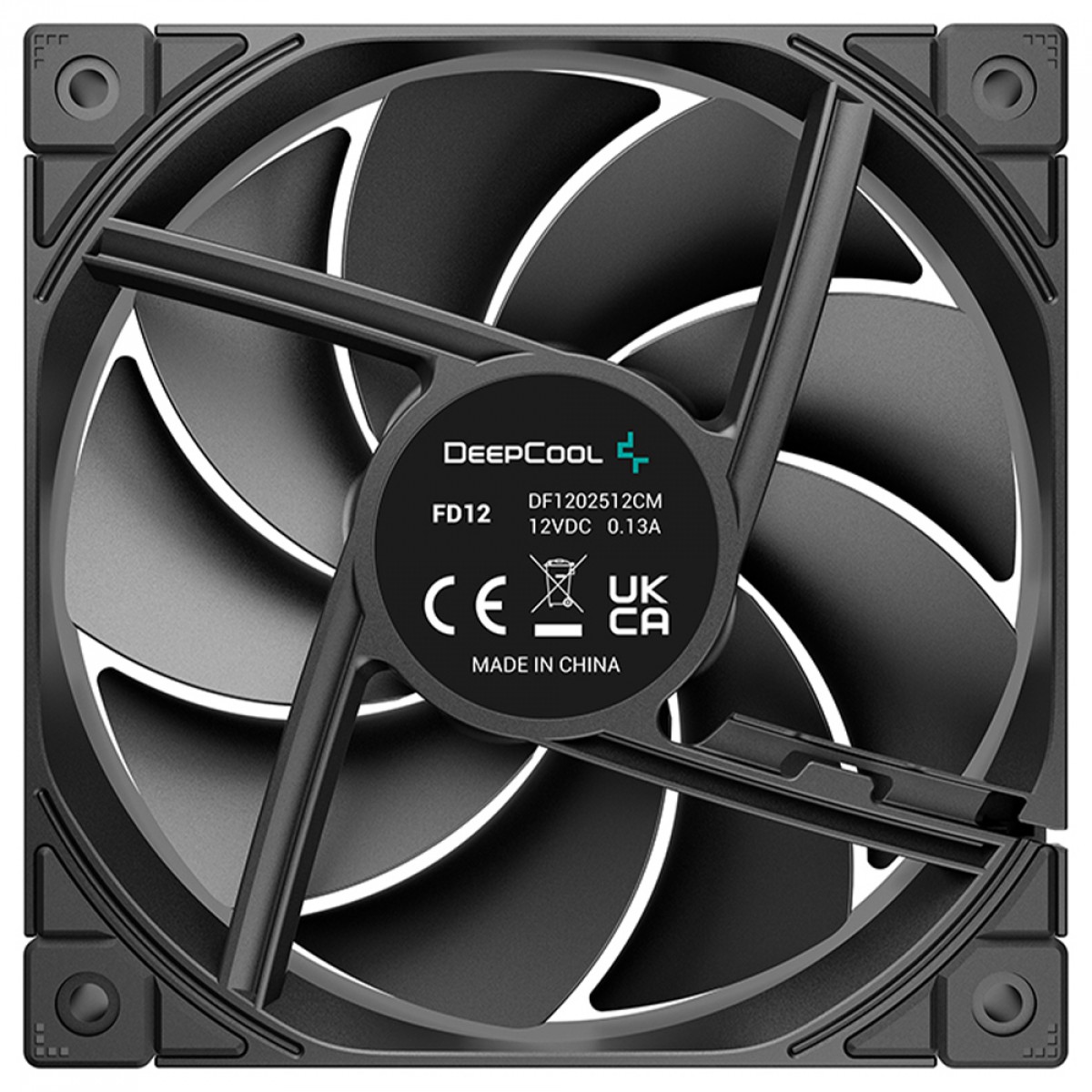 Cooler Para Gabinete DeepCool FD12, 120mm, PWM, Preto, R-FD12-BKNPN1-G