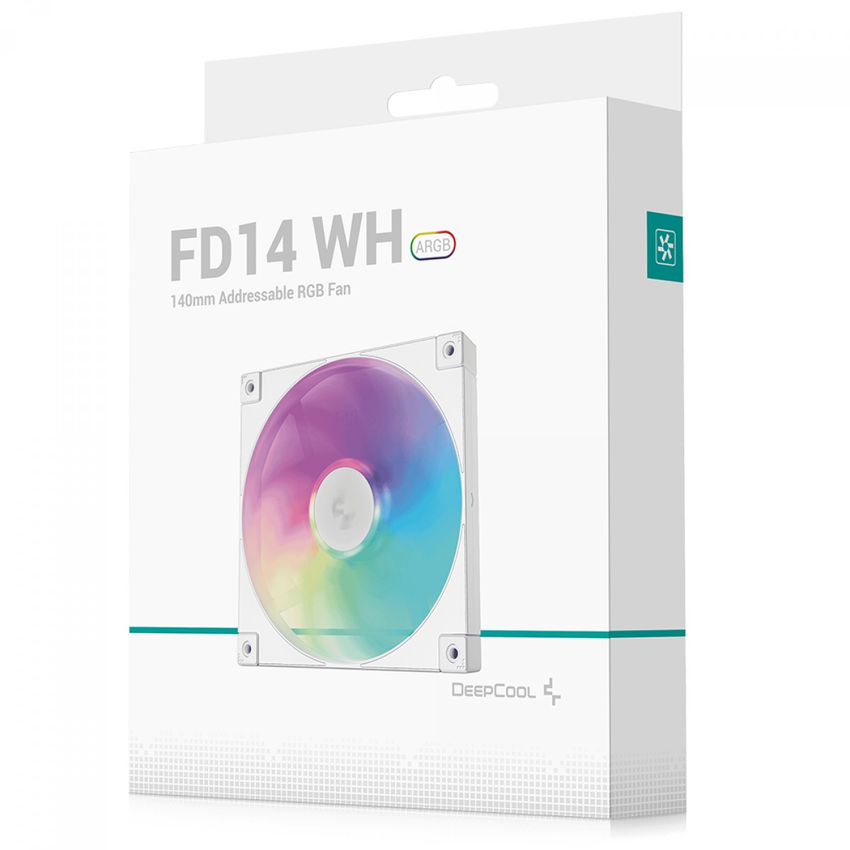 Cooler Para Gabinete DeepCool FD14 ARGB WH, 140mm, PWM, Branco, R-FD14-WHAPN1-G