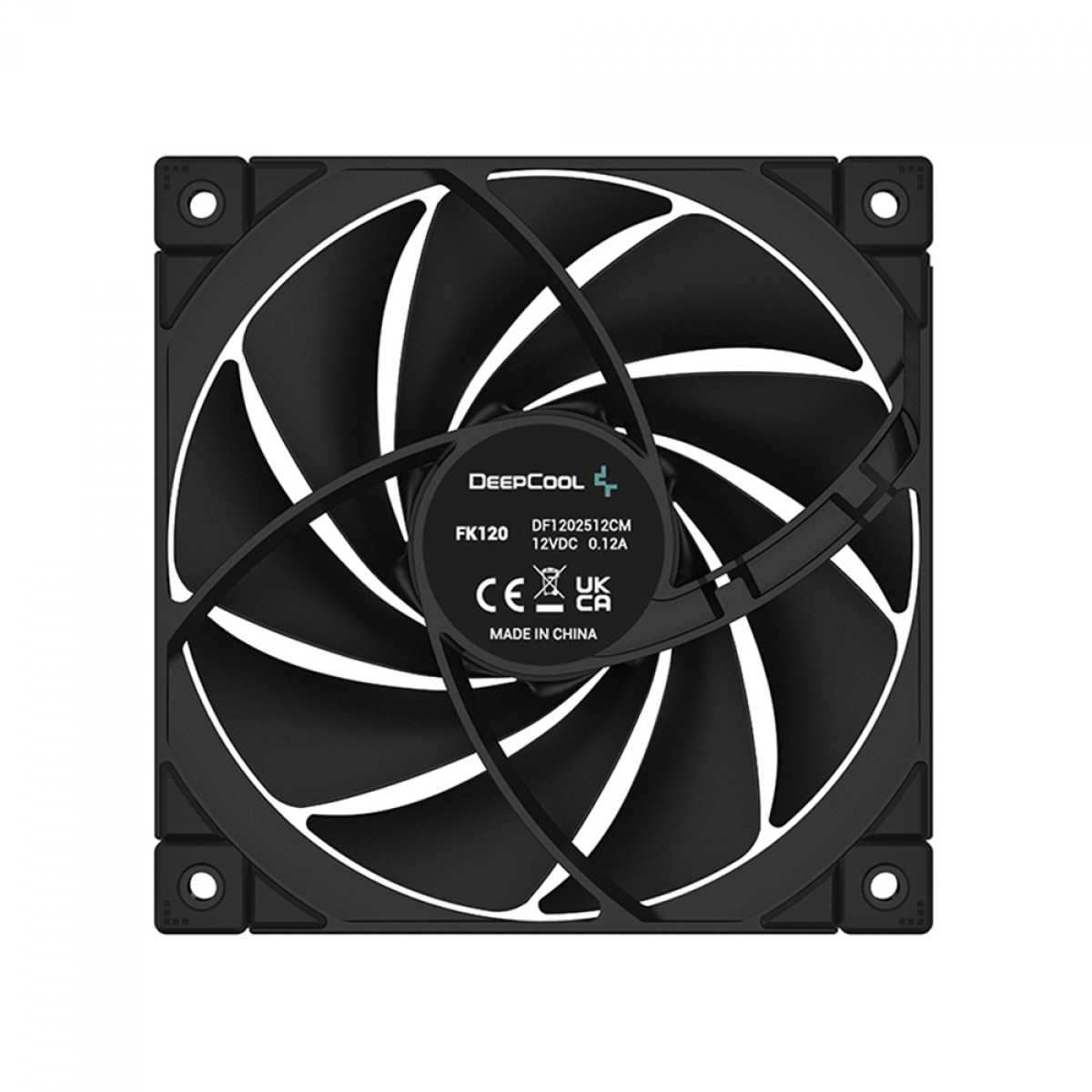 Cooler Para Gabinete DeepCool FK120, 120mm, Black, R-FK120-BKNPF1-G-1
