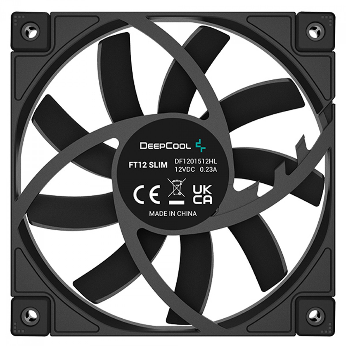 Cooler Para Gabinete DeepCool FT12 Slim, 120mm, PWM, Preto, R-FT12SLIM-BKWPN1-G