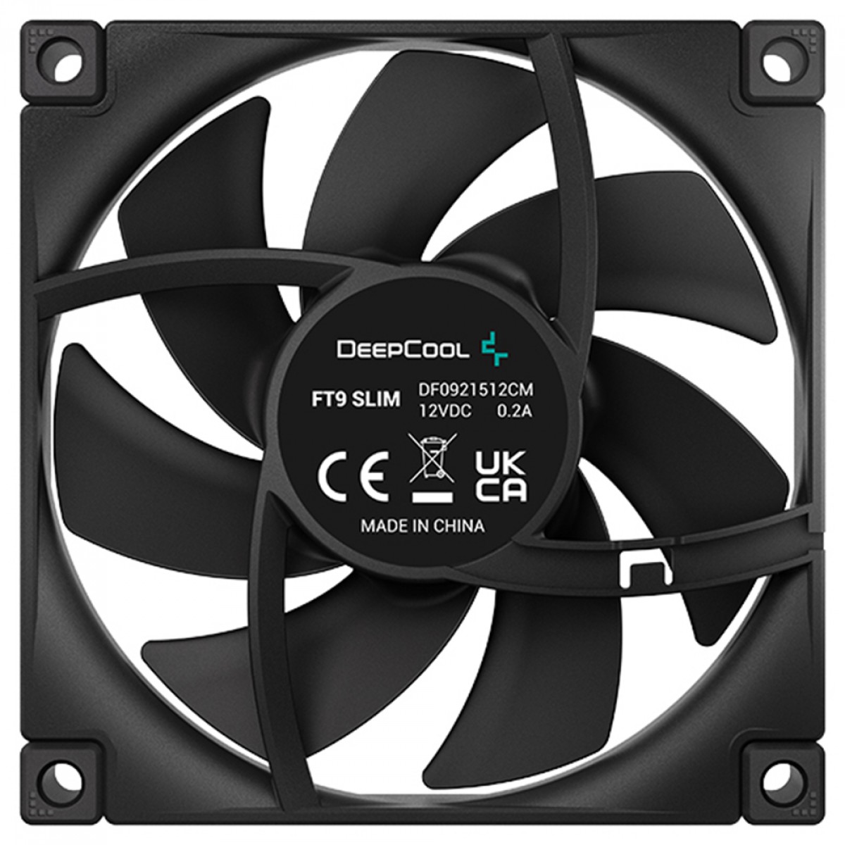 Cooler Para Gabinete DeepCool FT9 Slim, 92mm, PWM, Preto, R-FT9SLIM-BKWPN1-G