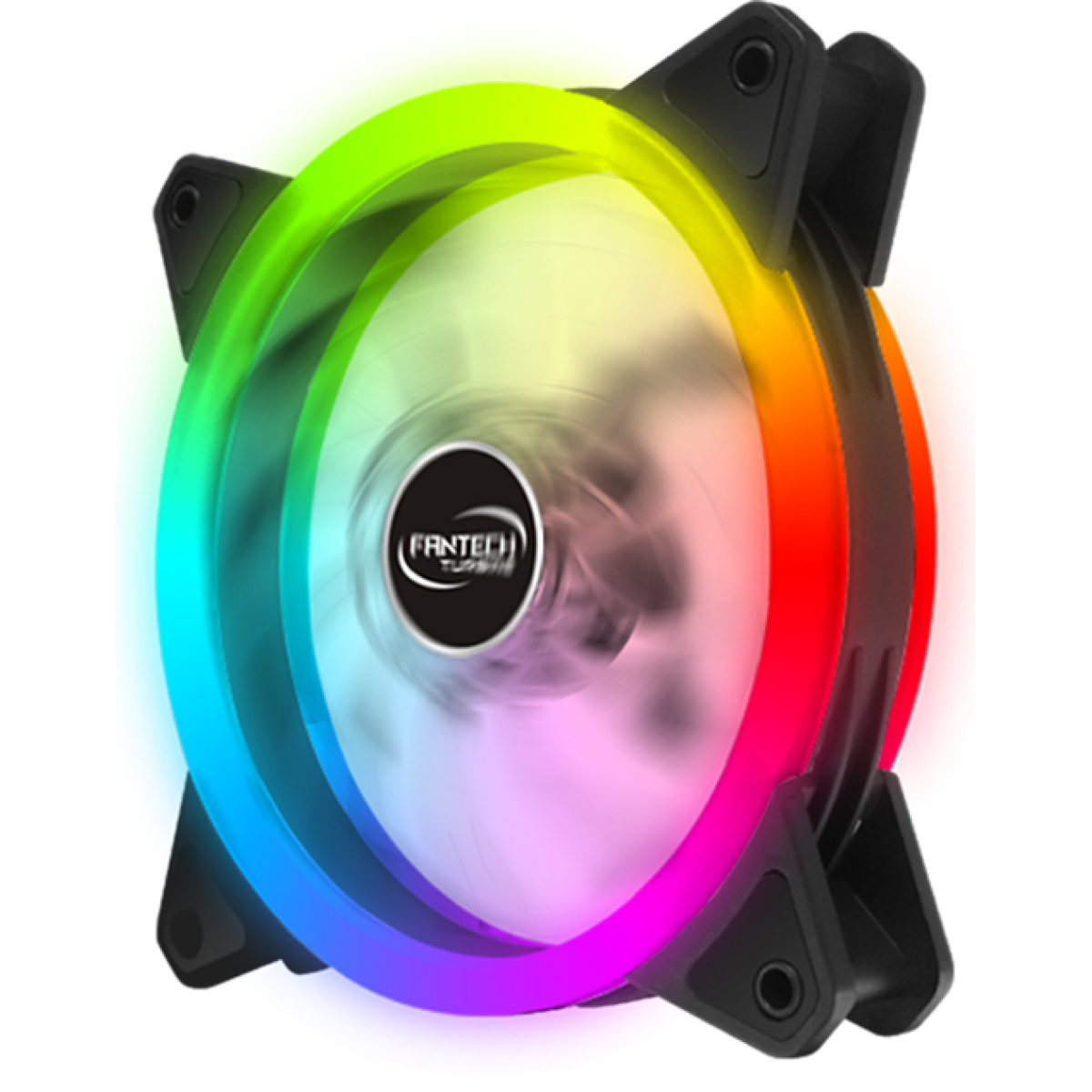 Cooler para Gabinete Fantech Turbine, Rainbow, Black, 120mm, FC124