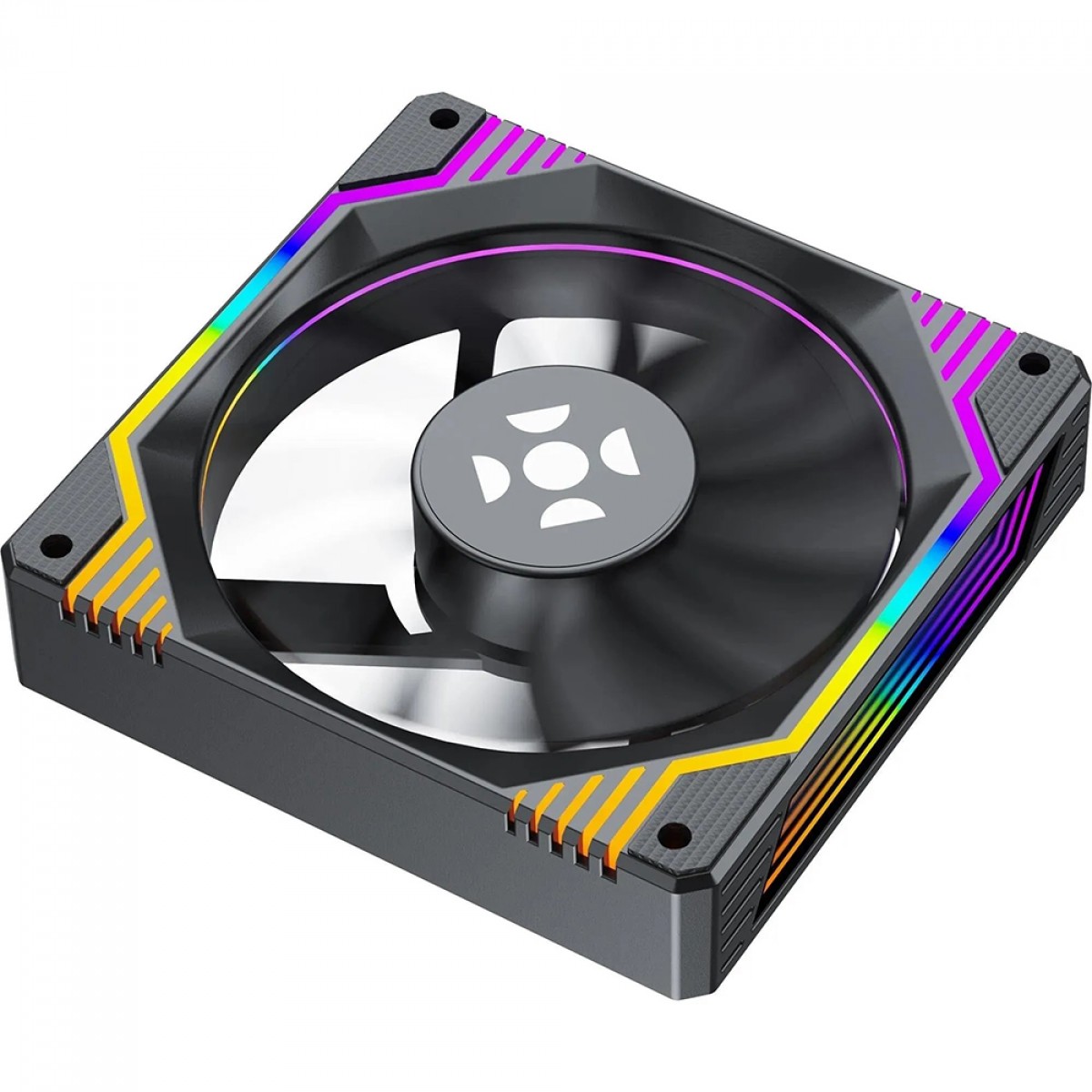 Cooler Para Gabinete Fortrek Frosty, Rainbow, 120mm, Preto, FROSTY PT