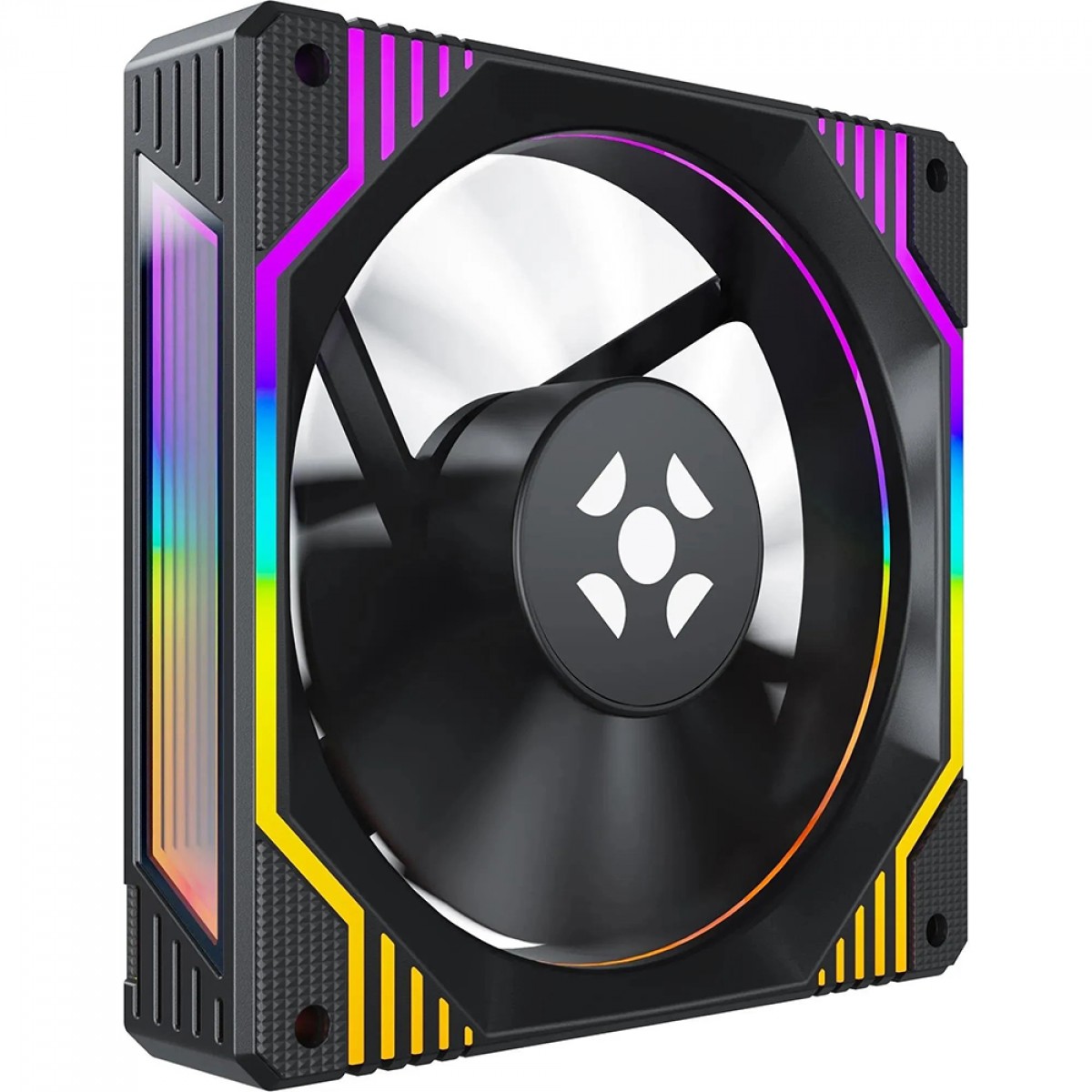 Cooler Para Gabinete Fortrek Frosty, Rainbow, 120mm, Preto, FROSTY PT