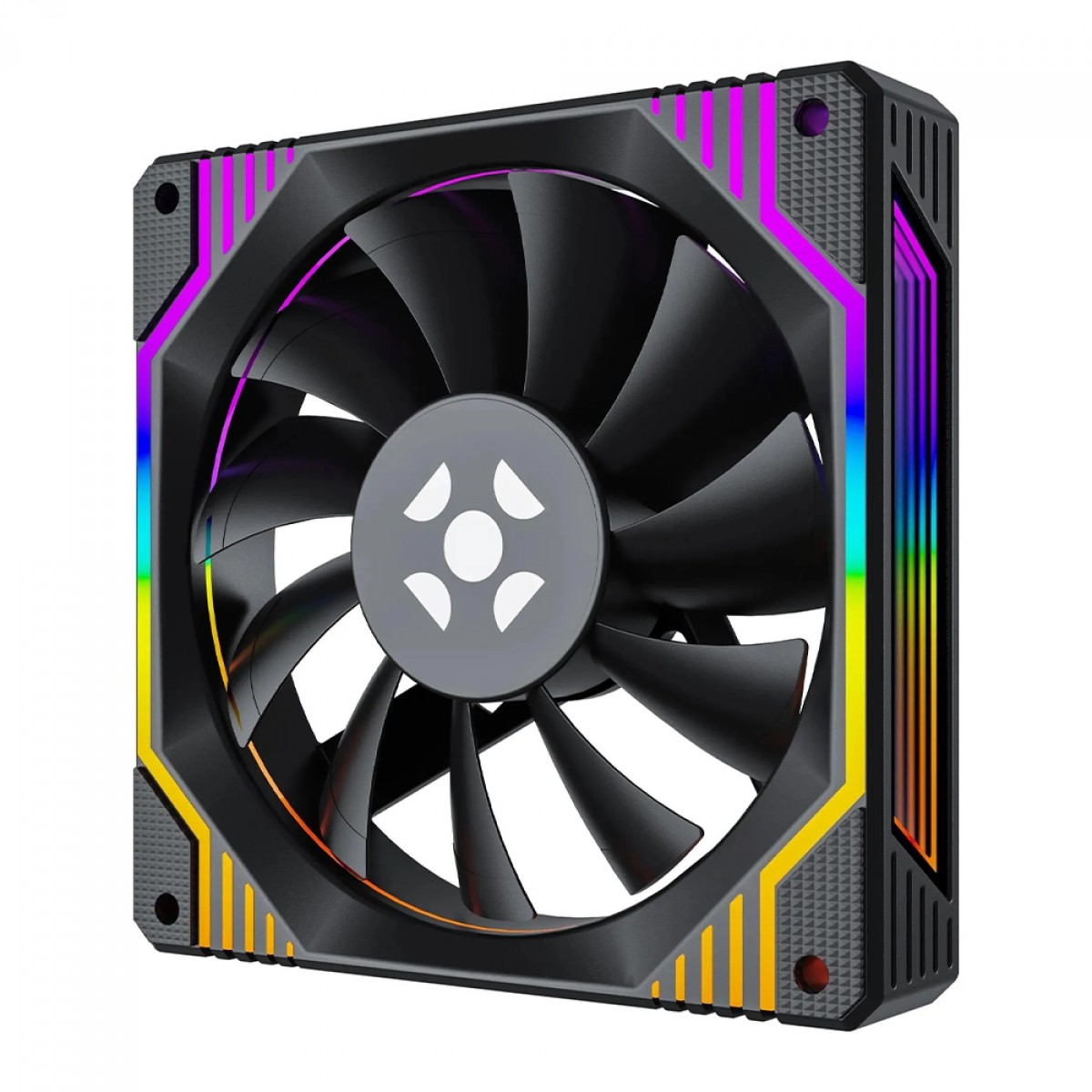 Cooler Para Gabinete Fortrek Frosty, Rainbow, 120mm, Preto, FROSTY PT
