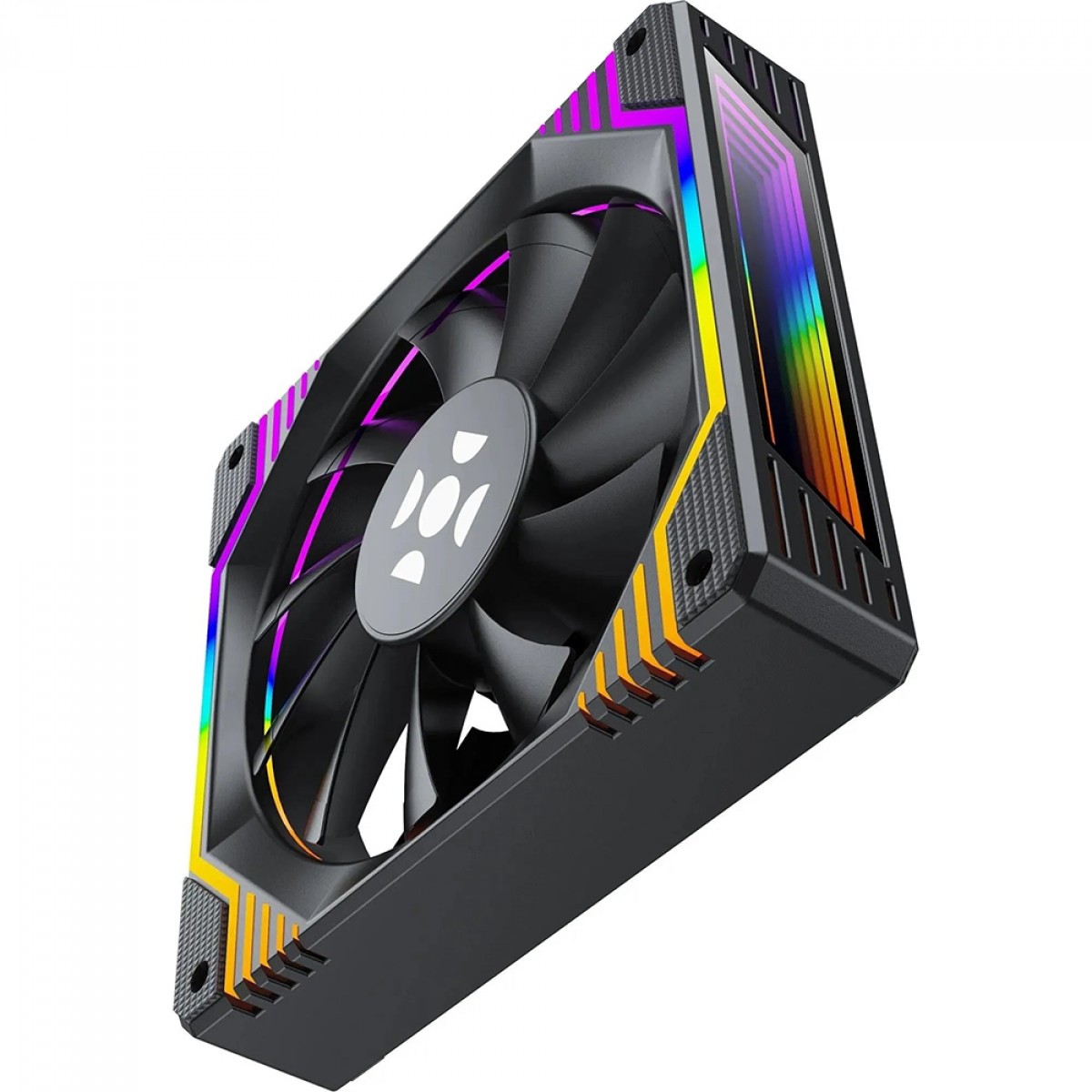 Cooler Para Gabinete Fortrek Frosty, Rainbow, 120mm, Preto, FROSTY PT