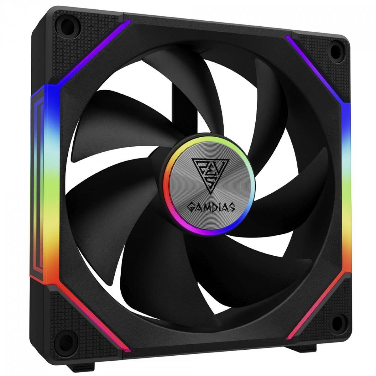 Cooler Para Gabinete Gamdias Aeolus P2-1201, ARGB, 120mm, PWM, Preto