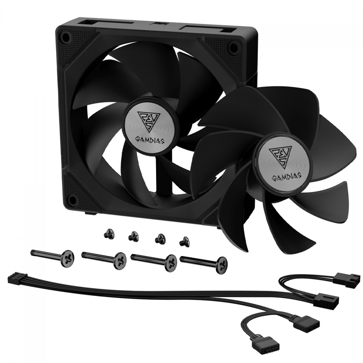Cooler Para Gabinete Gamdias Aeolus P2-1201, ARGB, 120mm, PWM, Preto