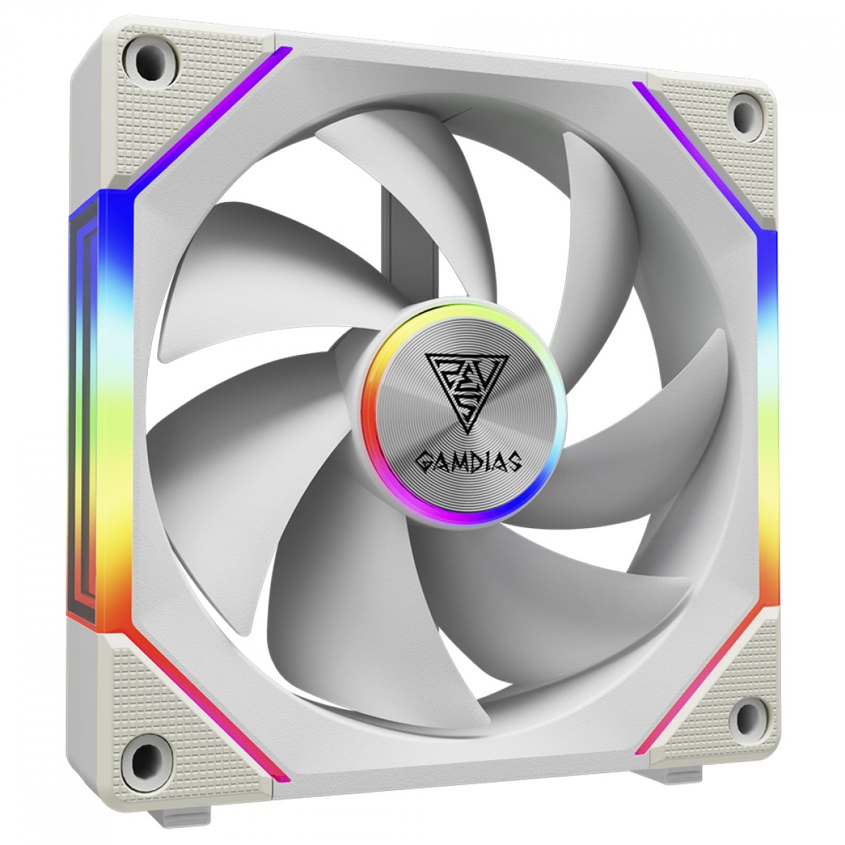Cooler Para Gabinete Gamdias Aeolus P2-1201 WH, ARGB, 120mm, PWM, Branco