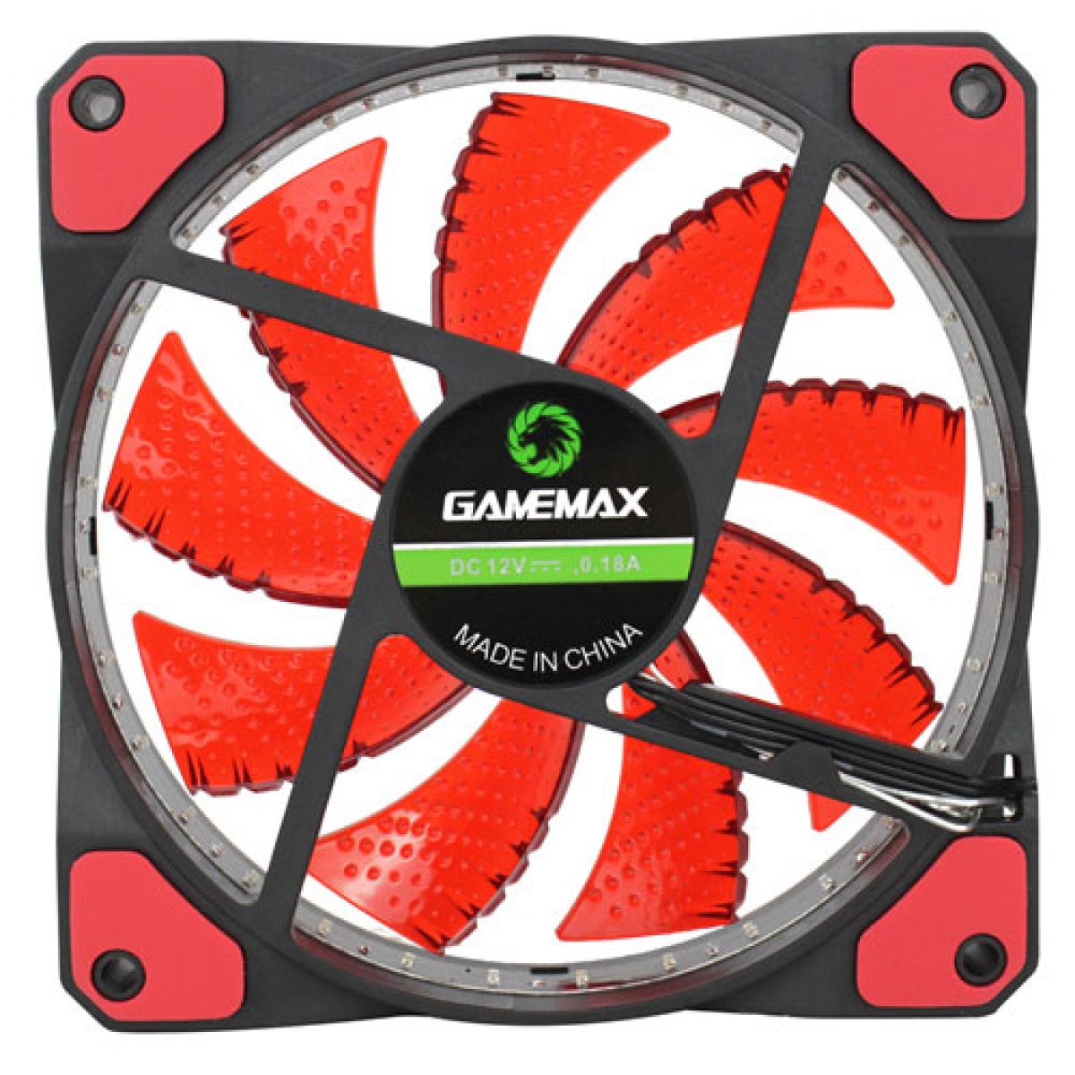 Cooler Para Gabinete Gamemax GF12R, LED Vermelho 120mm 