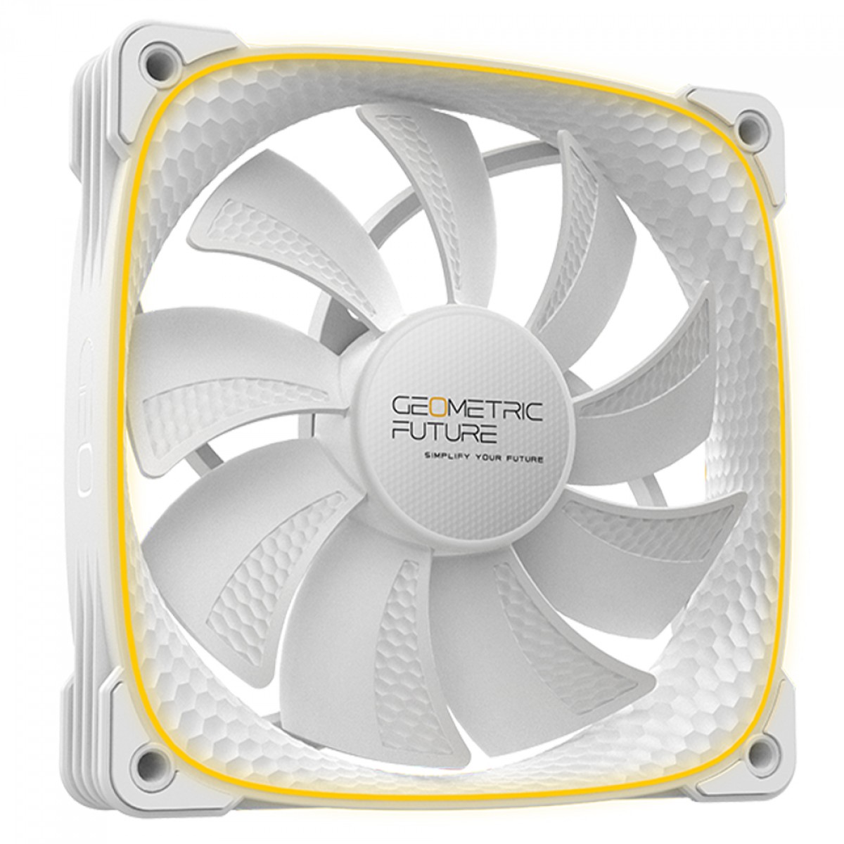 Cooler Para Gabinete Geometric Future Squama 2503RW, ARGB, 120mm, Reverse Blade, PWM, Branco, GEO-S2503RW-1 