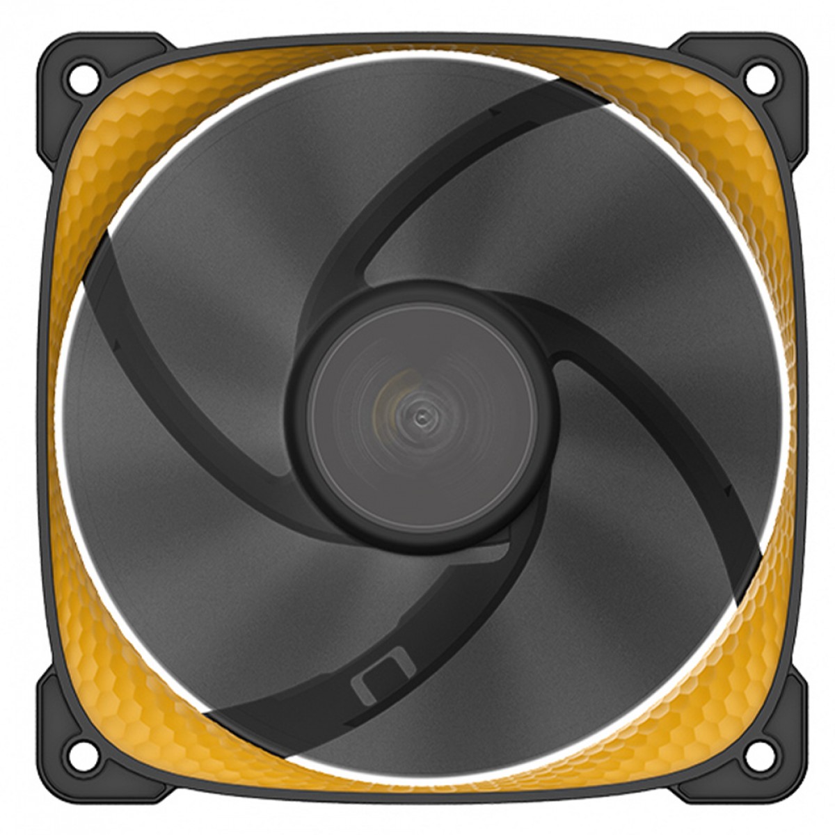 Cooler Para Gabinete Geometric Future Squama 2505Y, 120mm, PWM, Preto e Amarelo, GEO-S2505Y-1