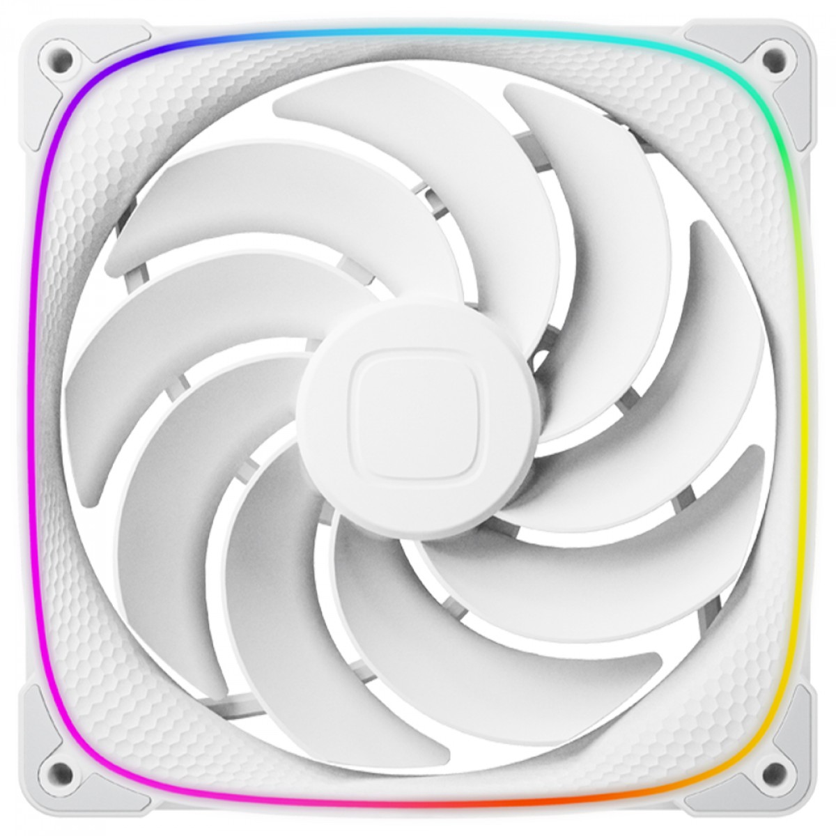 Cooler Para Gabinete Geometric Future Squama S2503RW, ARGB, 140mm, Reverse Blade, PWM, Branco, GEO-S2503RW-14S