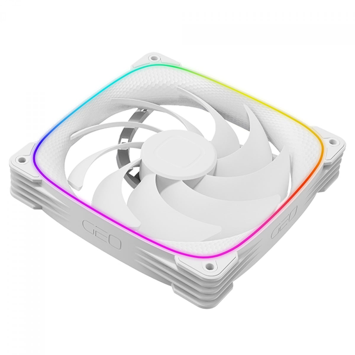 Cooler Para Gabinete Geometric Future Squama S2503W, ARGB, 140mm, PWM, Branco, GEO-S2503W-14S