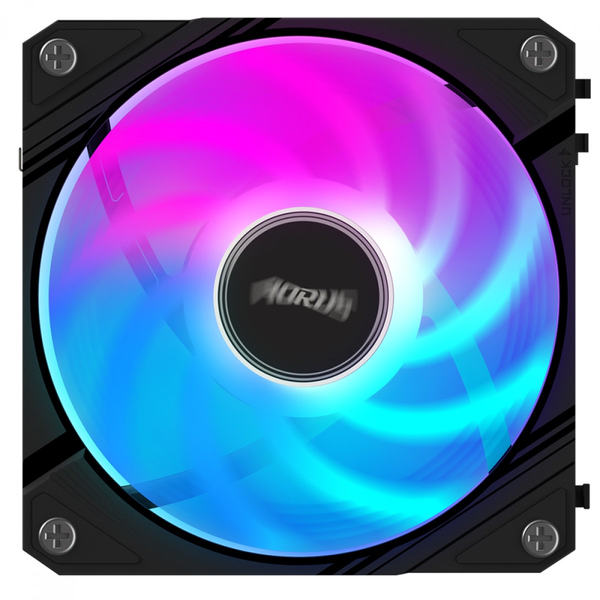 Cooler Para Gabinete Gigabyte Aorus EZ Chain Fan 120, ARGB, 120mm, Preto, GP-ECFAN1201