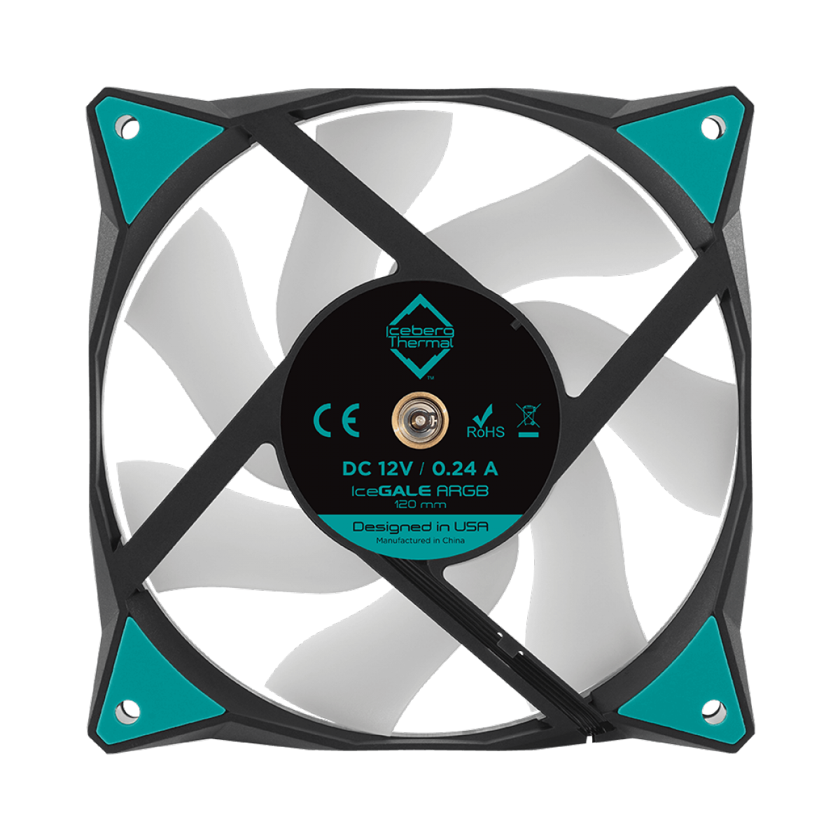 Cooler Para Gabinete Iceberg Thermal IceGale ARGB, 120mm, Black