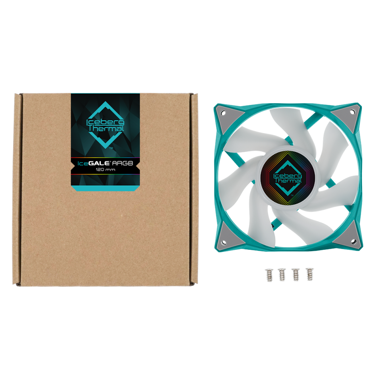 Cooler Para Gabinete Iceberg Thermal IceGale ARGB, 120mm, Blue