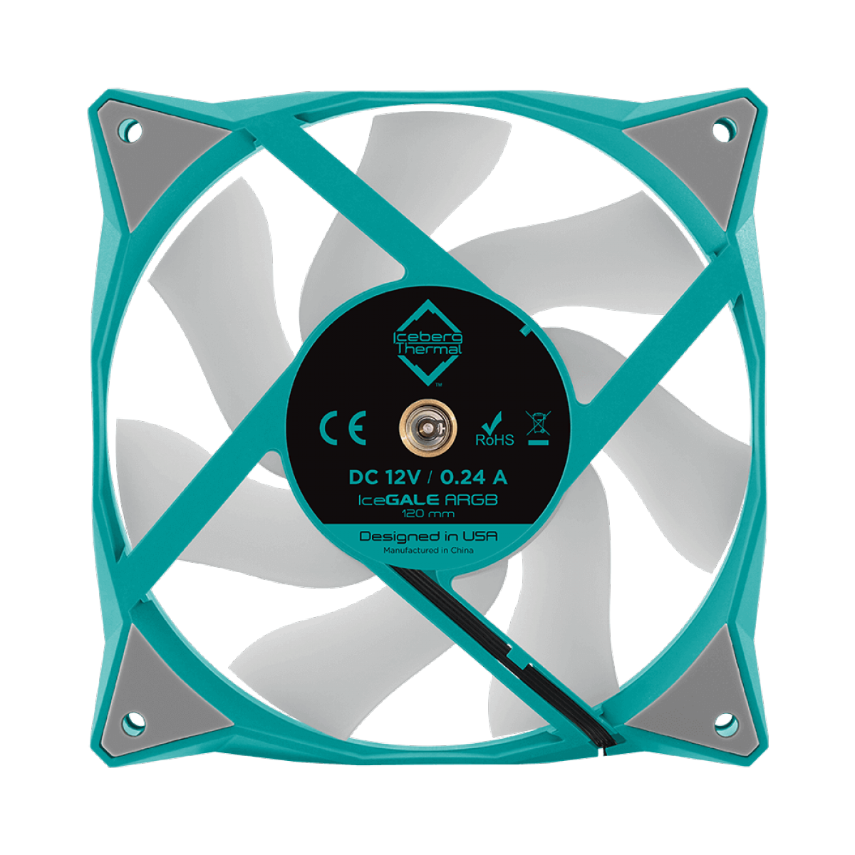 Cooler Para Gabinete Iceberg Thermal IceGale ARGB, 120mm, Blue