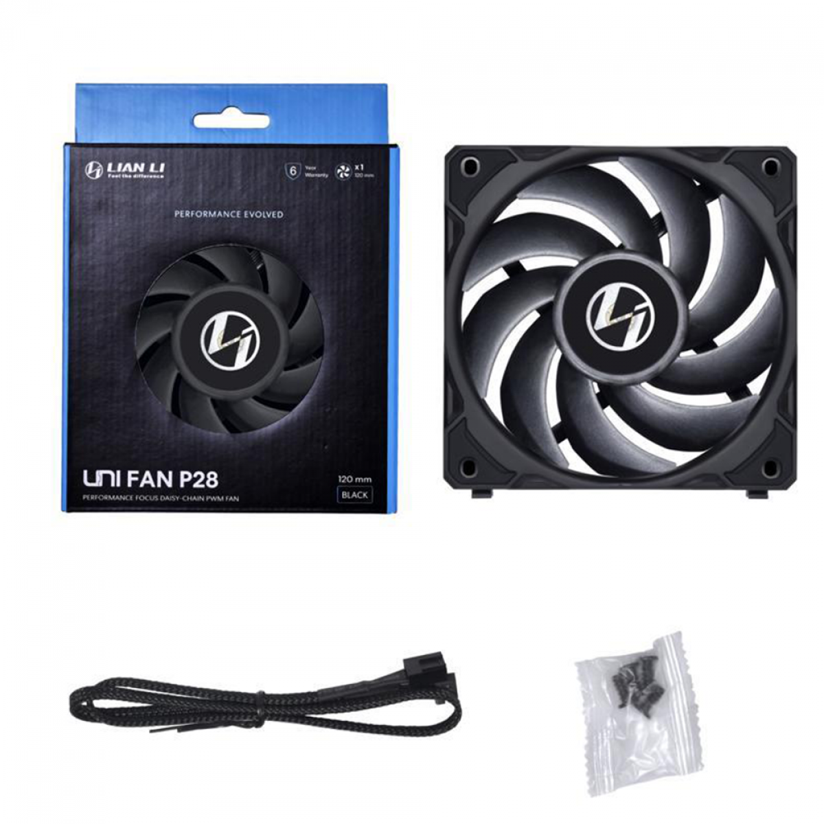 Cooler Para Gabinete Lian Li Uni Fan Performance P28, 120mm, Black, UF-P28120-1B
