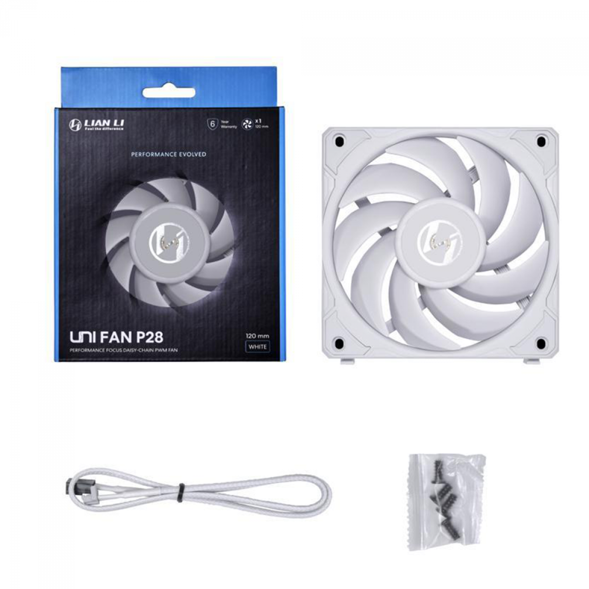 Cooler Para Gabinete Lian Li Uni Fan Performance P28, 120mm, White, UF-P28120-1W