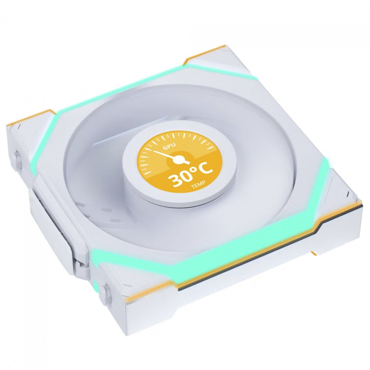 Cooler Para Gabinete Lian Li Uni Fan SL Wireless LCD, ARGB, 120mm, Com Tela, White, 12SLLCD1W1W