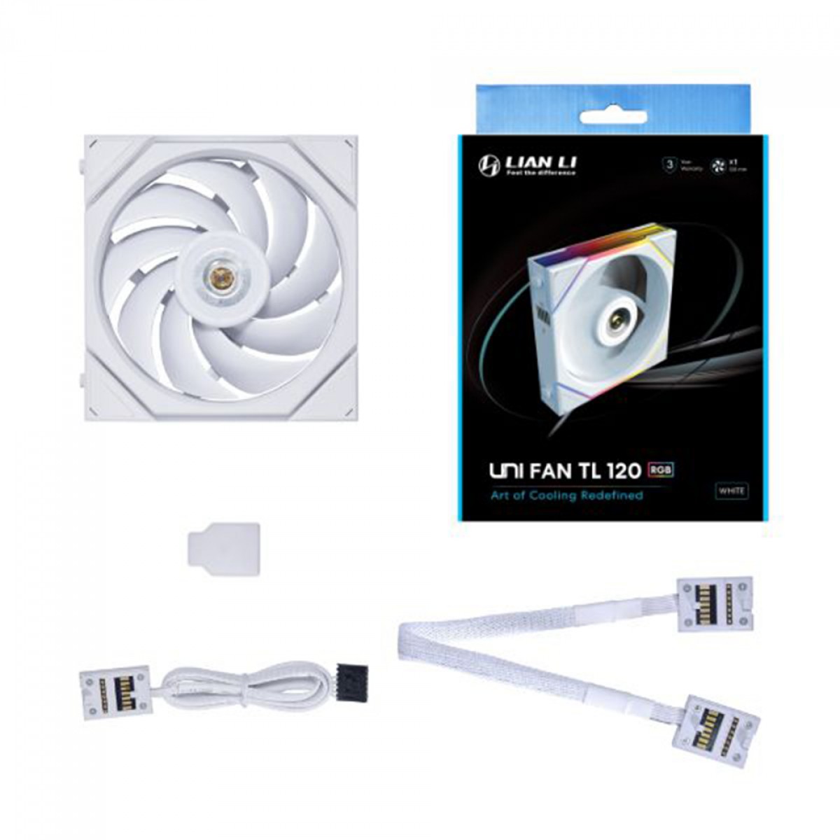 Cooler Para Gabinete Lian Li Uni Fan TL 120, RGB, 120mm, White, 12TL1W WHITE