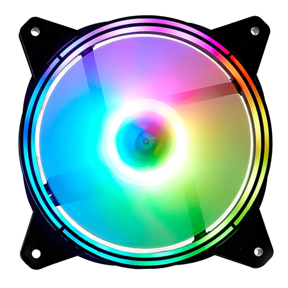 Cooler Para Gabinete Liketec Colorful, 120mm, RGB, Black - Open Box