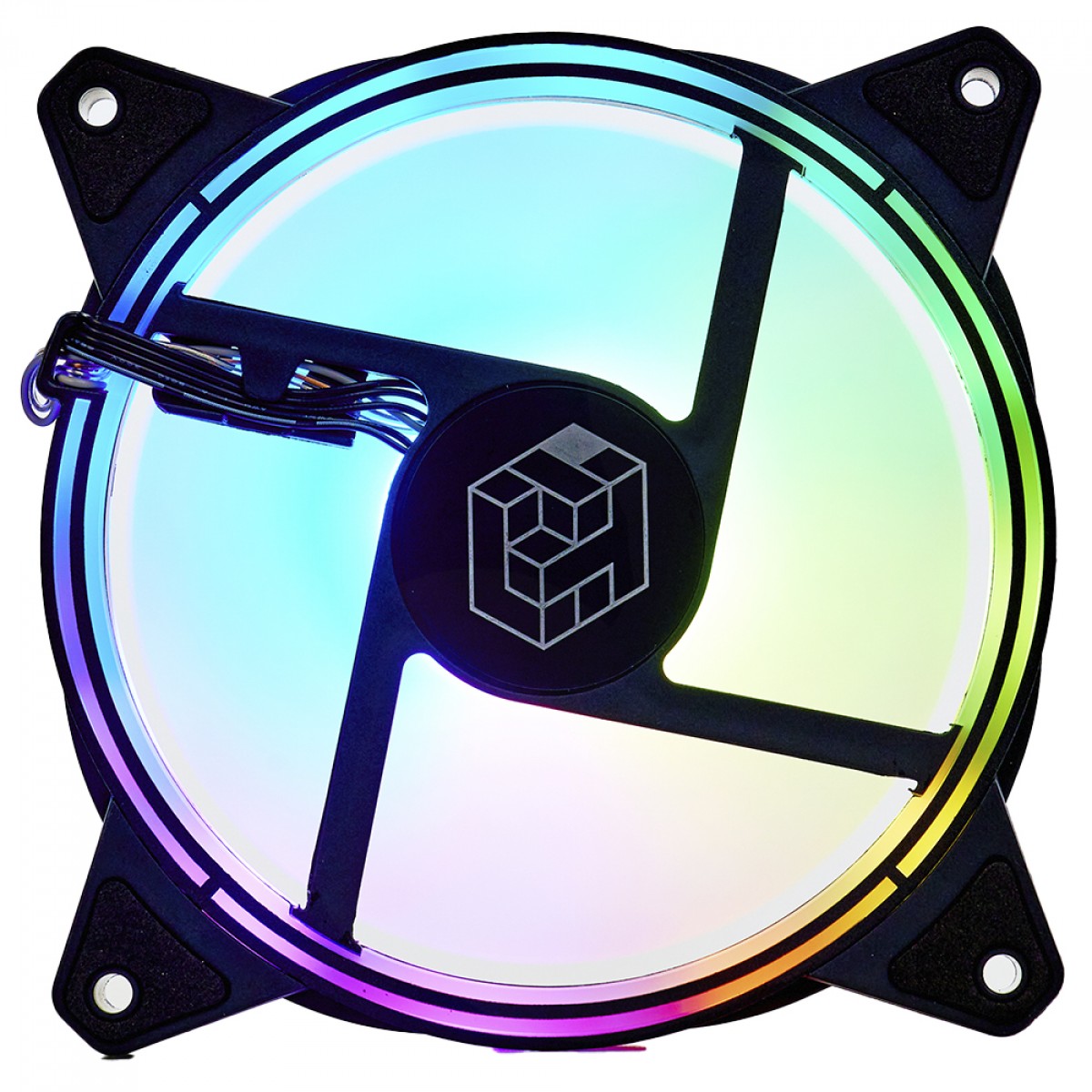 Cooler Para Gabinete Liketec Colorful Reverse, 120mm, RGB, Black