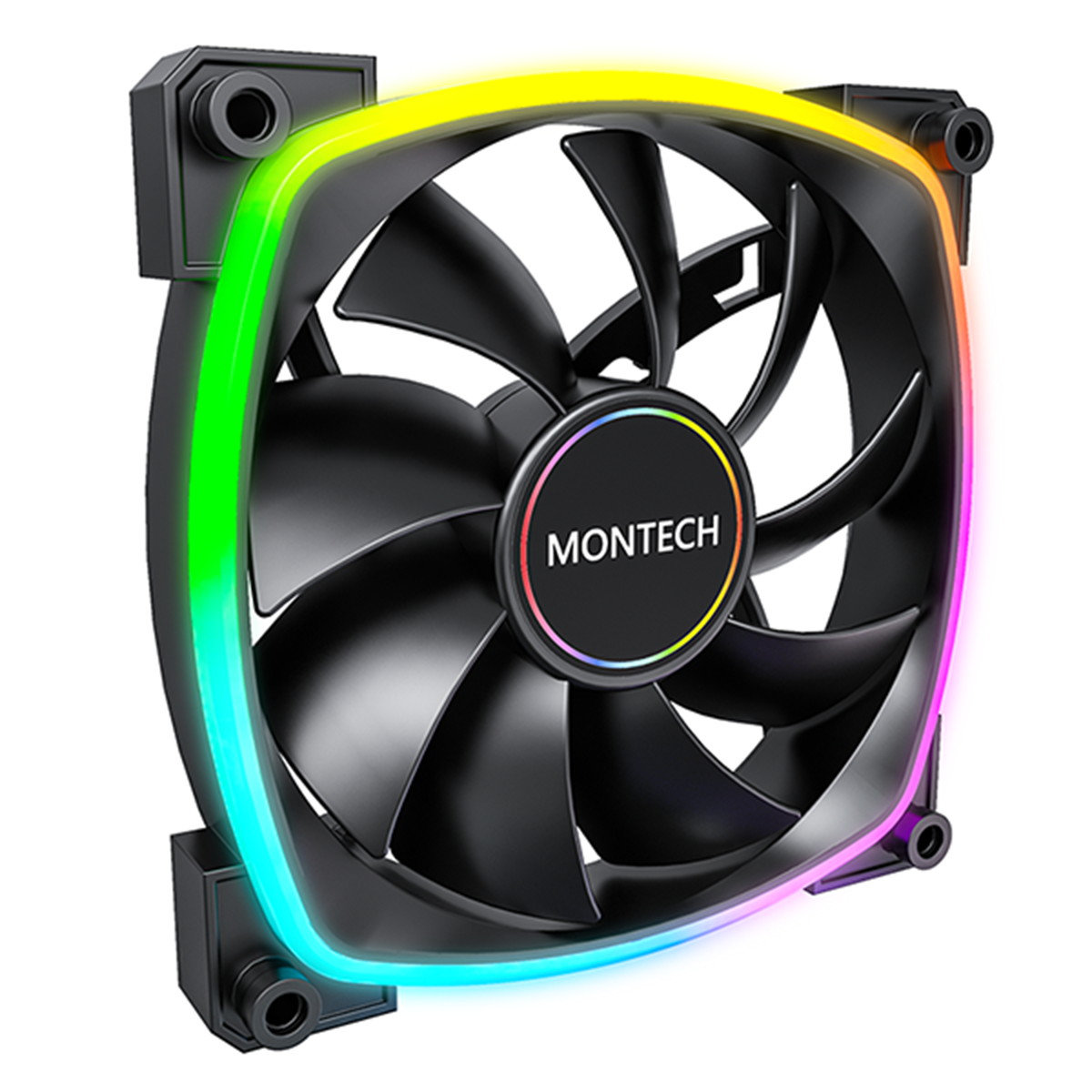 Cooler Para Gabinete Montech AX140 PWM, ARGB, 140mm, Black