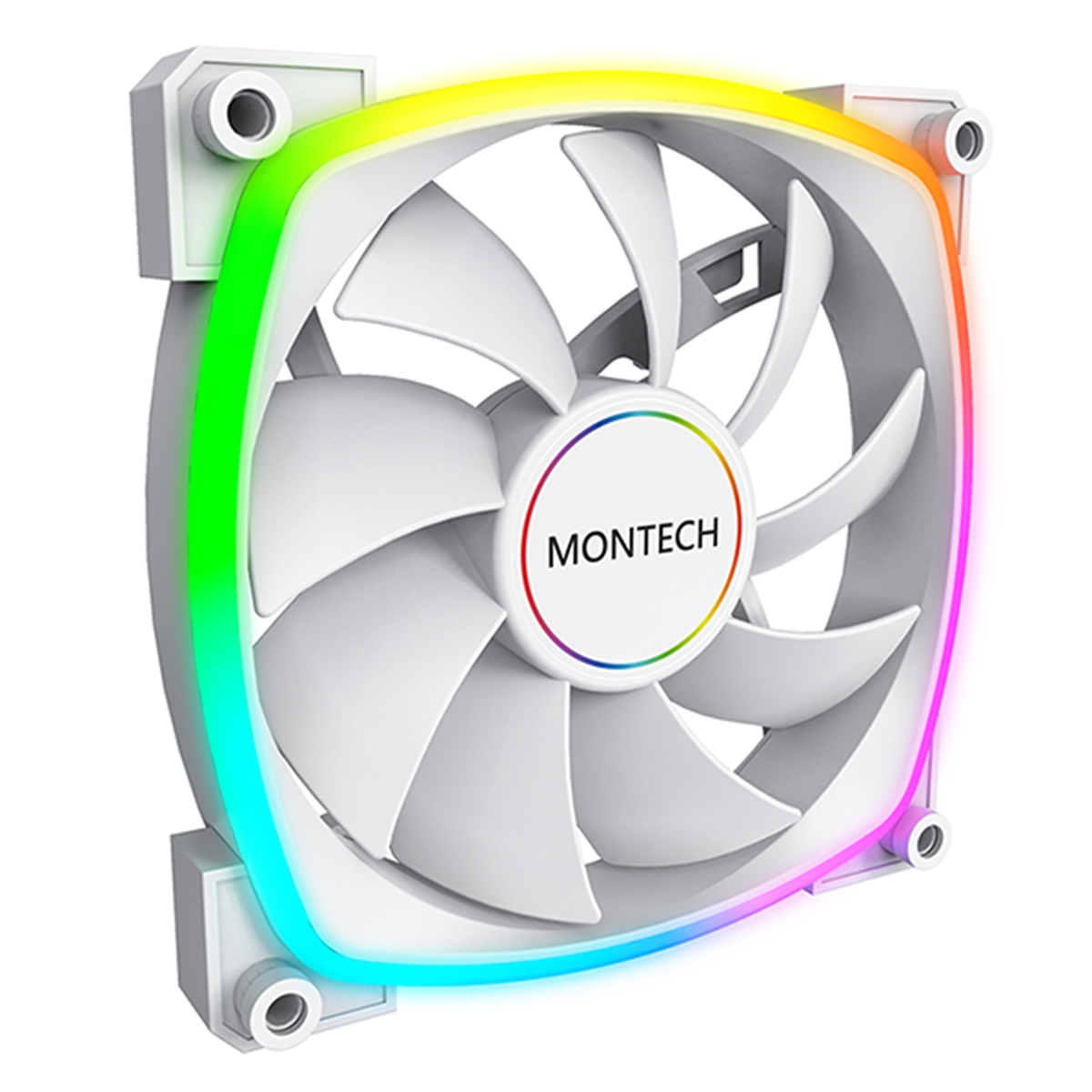 Cooler Para Gabinete Montech AX140 PWM, ARGB, 140mm, White