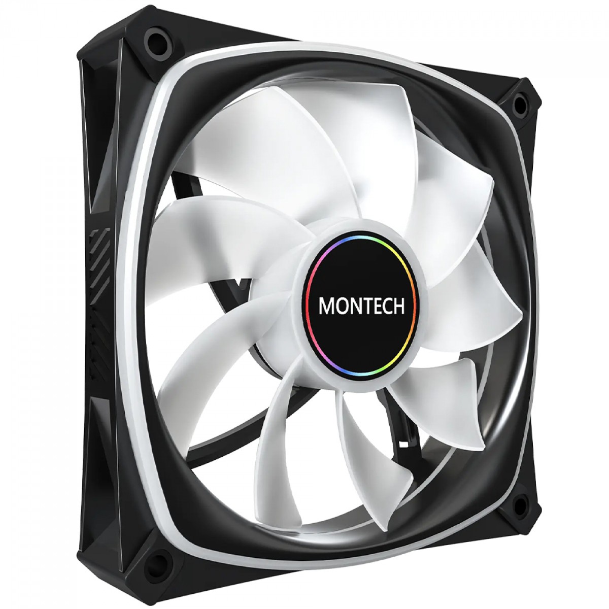 Cooler Para Gabinete Montech RX120 Pro, ARGB, 120mm, Reverse, PMW, Preto